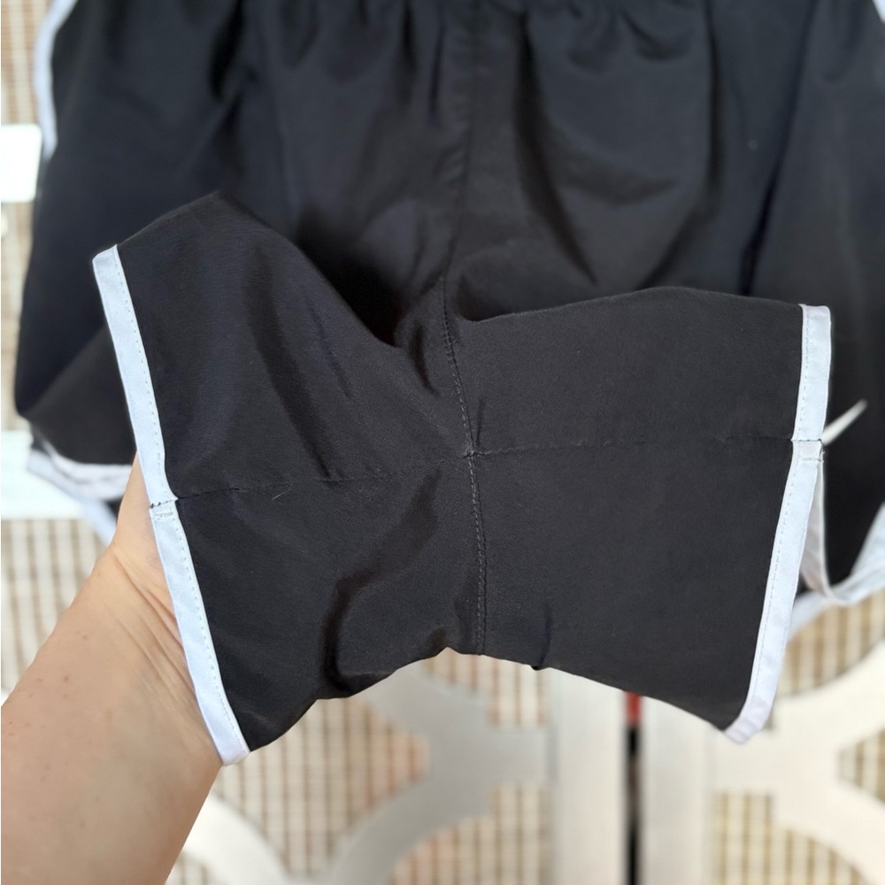 Nike Black Athletic Shorts with White Trim - Picture 4 of 7